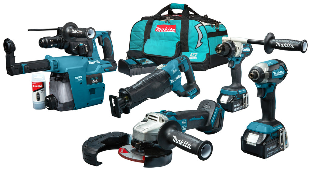 Makita dlx5069tx1 | combiset | 5 machines | 18v | 2 x 5,0ah | li-ion - dlx5069tx1