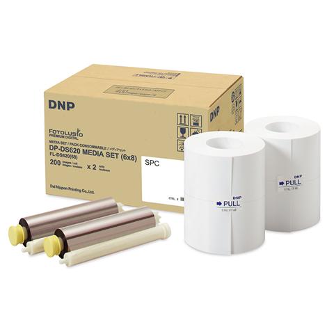 Dnp papier 2 rol � 200 st. 15x20 geperforeerd op 7,5x20 voor ds620