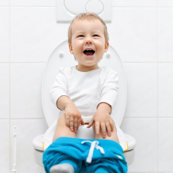 2-in-1 XL Educatief Plaspotje met Doorspoeleffect Wit Grijs