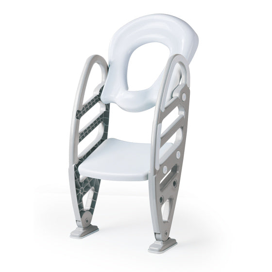 Dolu educatieve toilettrainer met trapje toiletverkleiner grijs