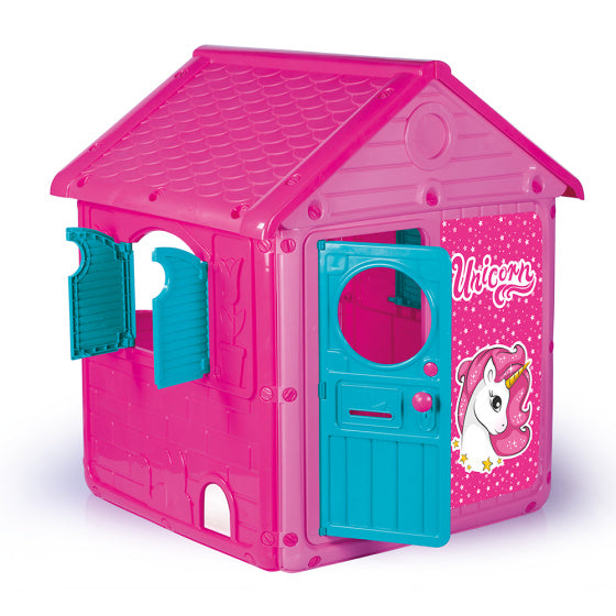 Mijn 1e Eenhoornhuis Speelhuisje met Deurbel Roze Blauw