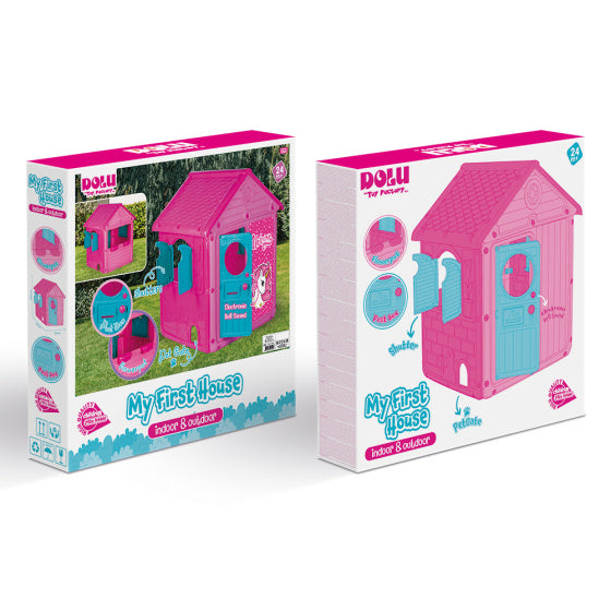 Mijn 1e Eenhoornhuis Speelhuisje met Deurbel Roze Blauw