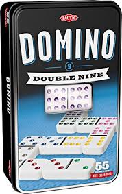 Selecteer een tactiek domino dubbel negen spel in blik