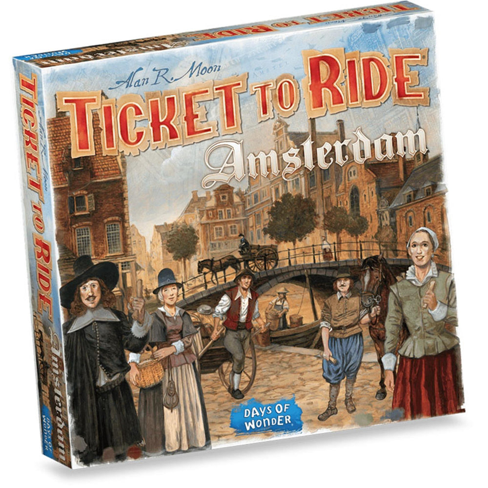Days of wonder ticket to ride amsterdam – nederlandstalig bordspel voor 2 tot 4 spelers - snel strategisch spel vanaf 8 jaar - speel in 17e-eeuws amsterdam