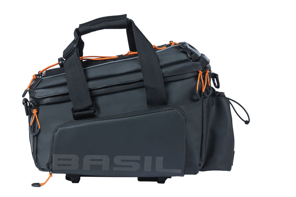 Basil Miles XL Pro Pannier Bag - Waterproof Black Bag for Electric Bicycle - 36L - MIK system