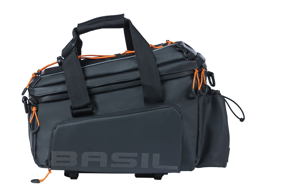 Basil Miles XL Pro Pannier Bag - Waterproof Black Bag for Electric Bicycle - 36L - MIK system