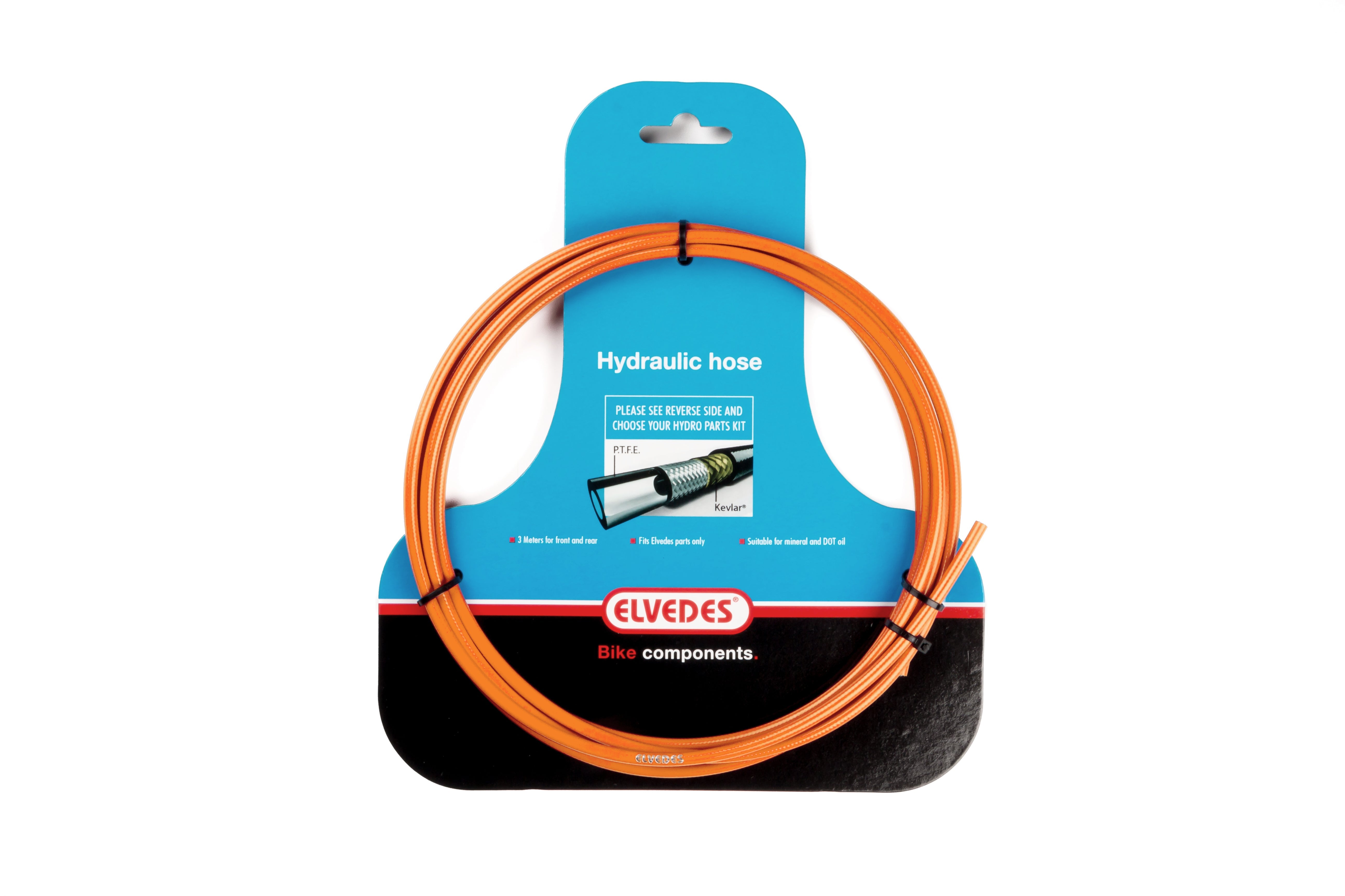 Elvedes Hydro hose 3 mtr PTFE orange 2011009
