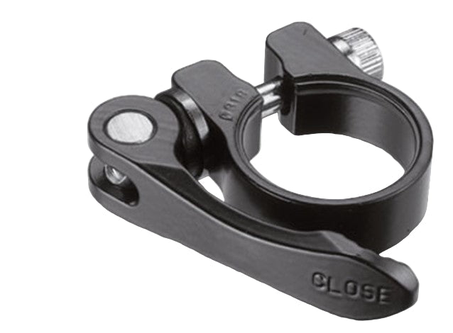 Ursus zadelpenklem 31,8 mm met hendel. zwart