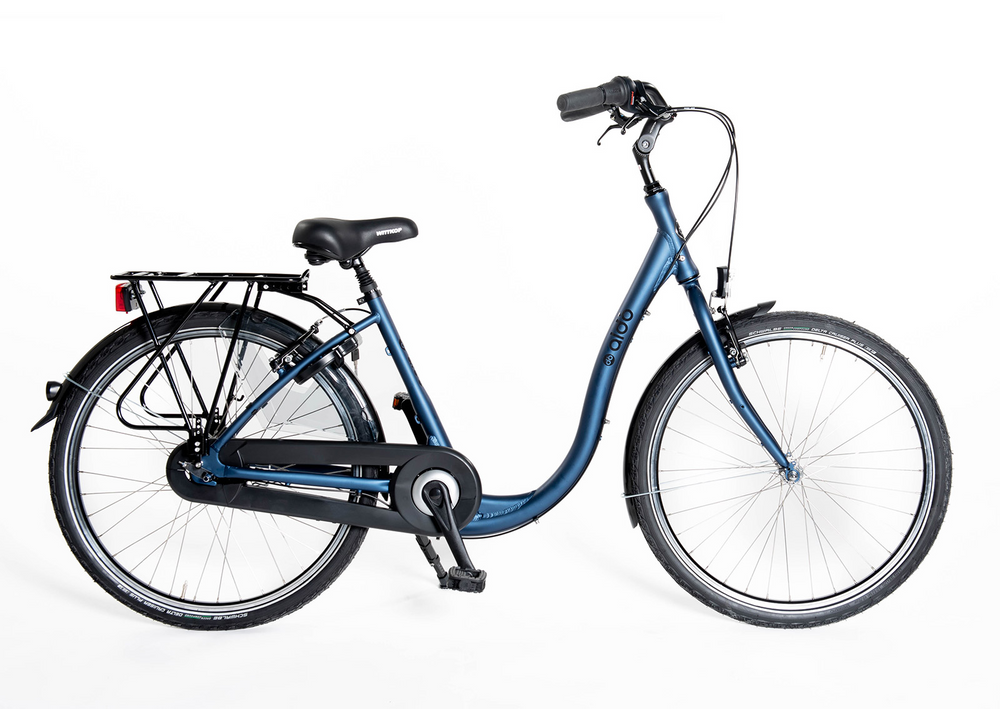 Aldo 26 inch lage instapfiets comfort alu remnaaf blauw
