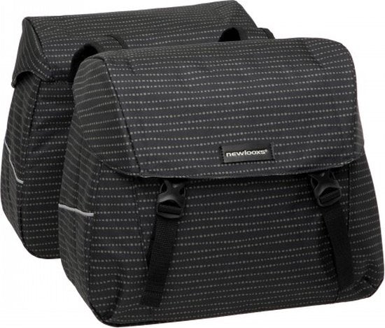 Joli double pannier MIK adapter - water-resistant polyester - 37L - 1.7kg - Nomi Black - sporty bike bag