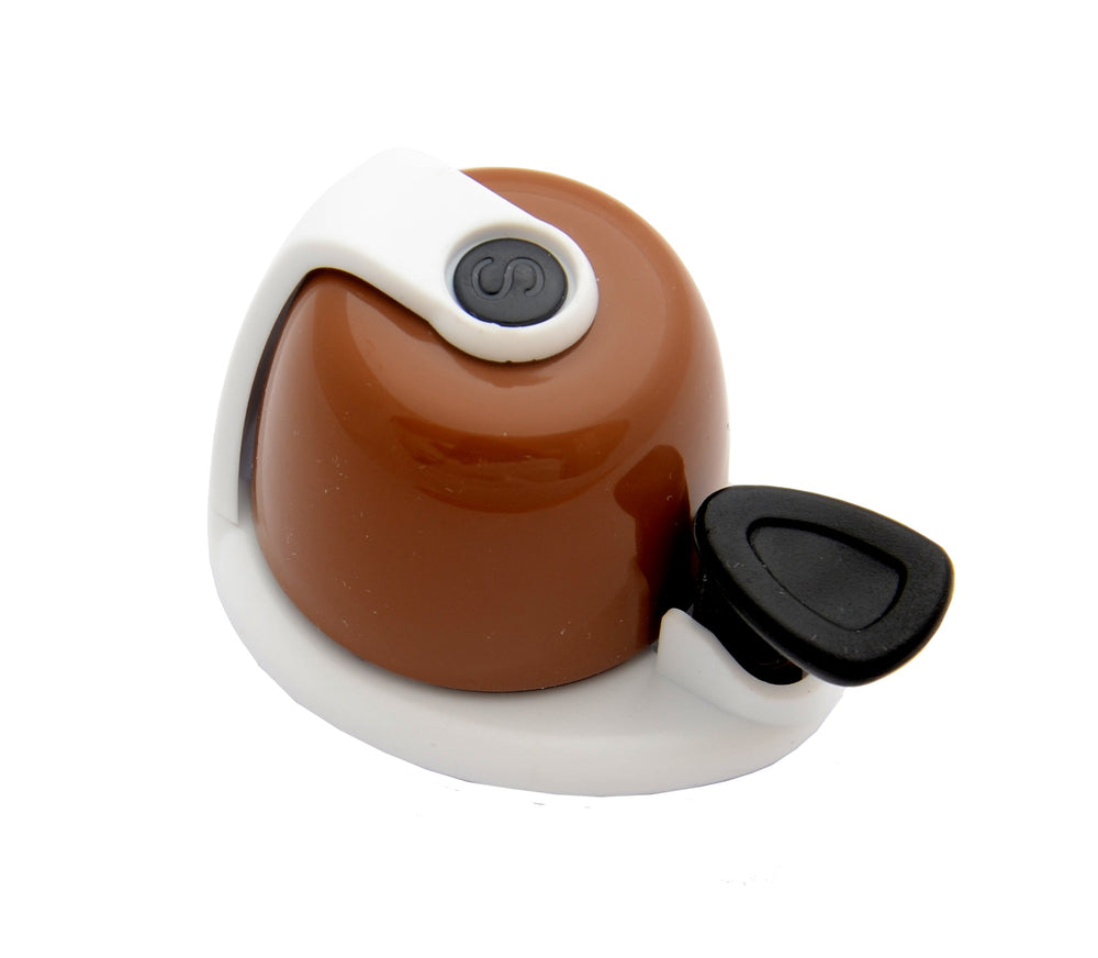 Simson bicycle bell Allure brown-white on card