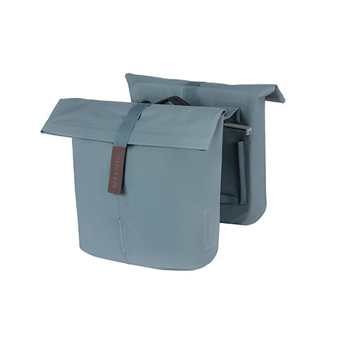 Basil Tas City Double MIK Vegan Leather | Graphite Blue