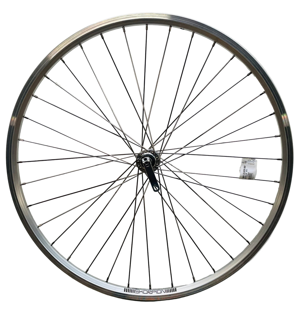Rodi voorwiel 26 - 559x19 skorpion alu. zilver fm21 qr sp.14 rvs
