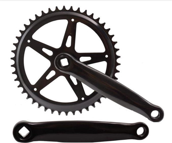 Hzb kettingwiel crankset staal 46 tands 170 mm 1 8 + 3 32 zwart