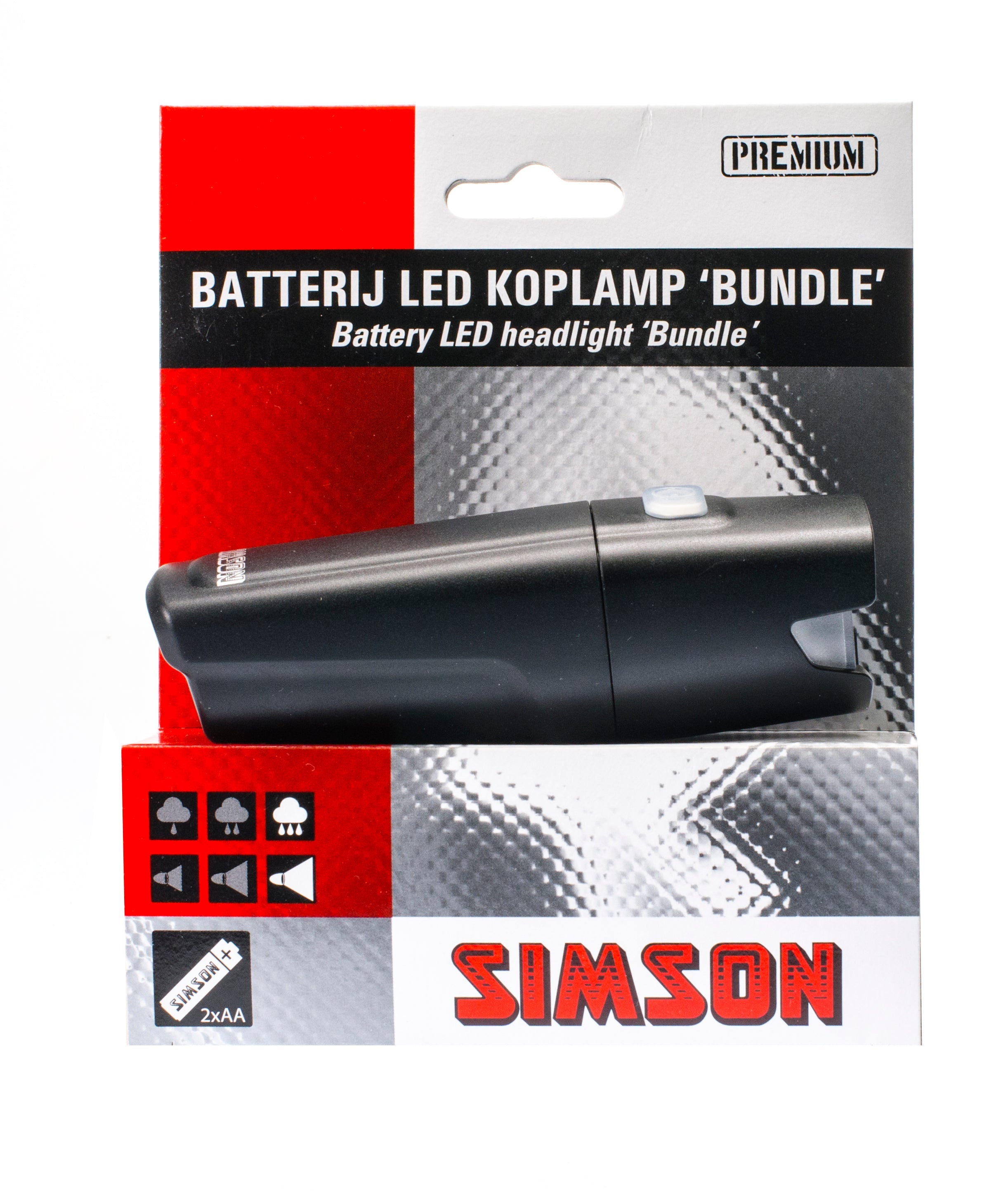 Phare Simson LED Battery ''Bundle'', 25 LUX on off