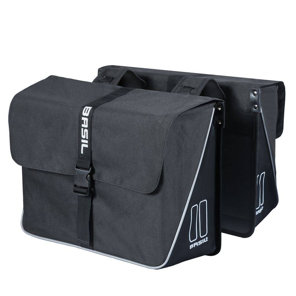 Sacoche vélo double Basil Forte 35 litres 41 x 15 x 34 cm - noir