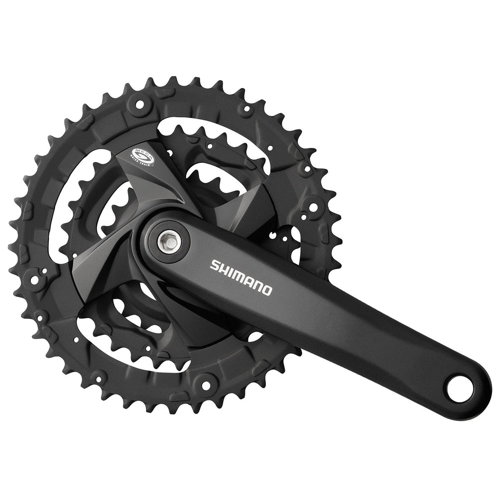 Messingschlager shimano fc-m371 kettingwiel set 9 spd. 175 mm. 44 32 22t zwart (-6mm diep)