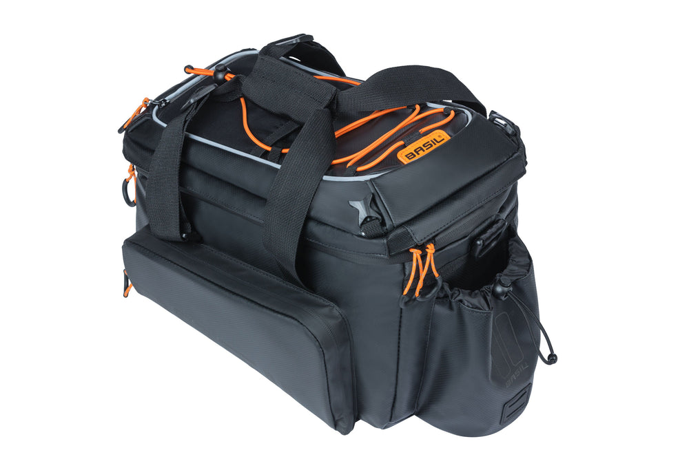 Basil Miles XL Pro Pannier Bag - Waterproof Black Bag for Electric Bicycle - 36L - MIK system