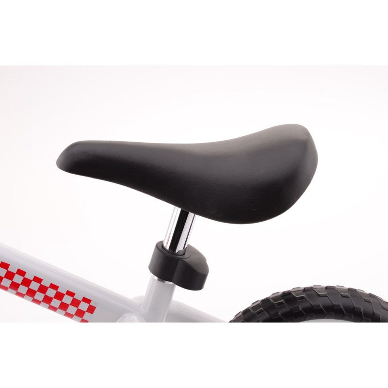 Steel balance bike white red