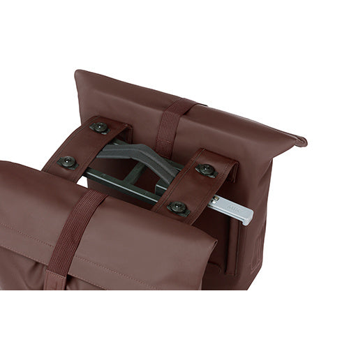 Basil Tas City Double MIK Vegan Leather | Roasted Brown