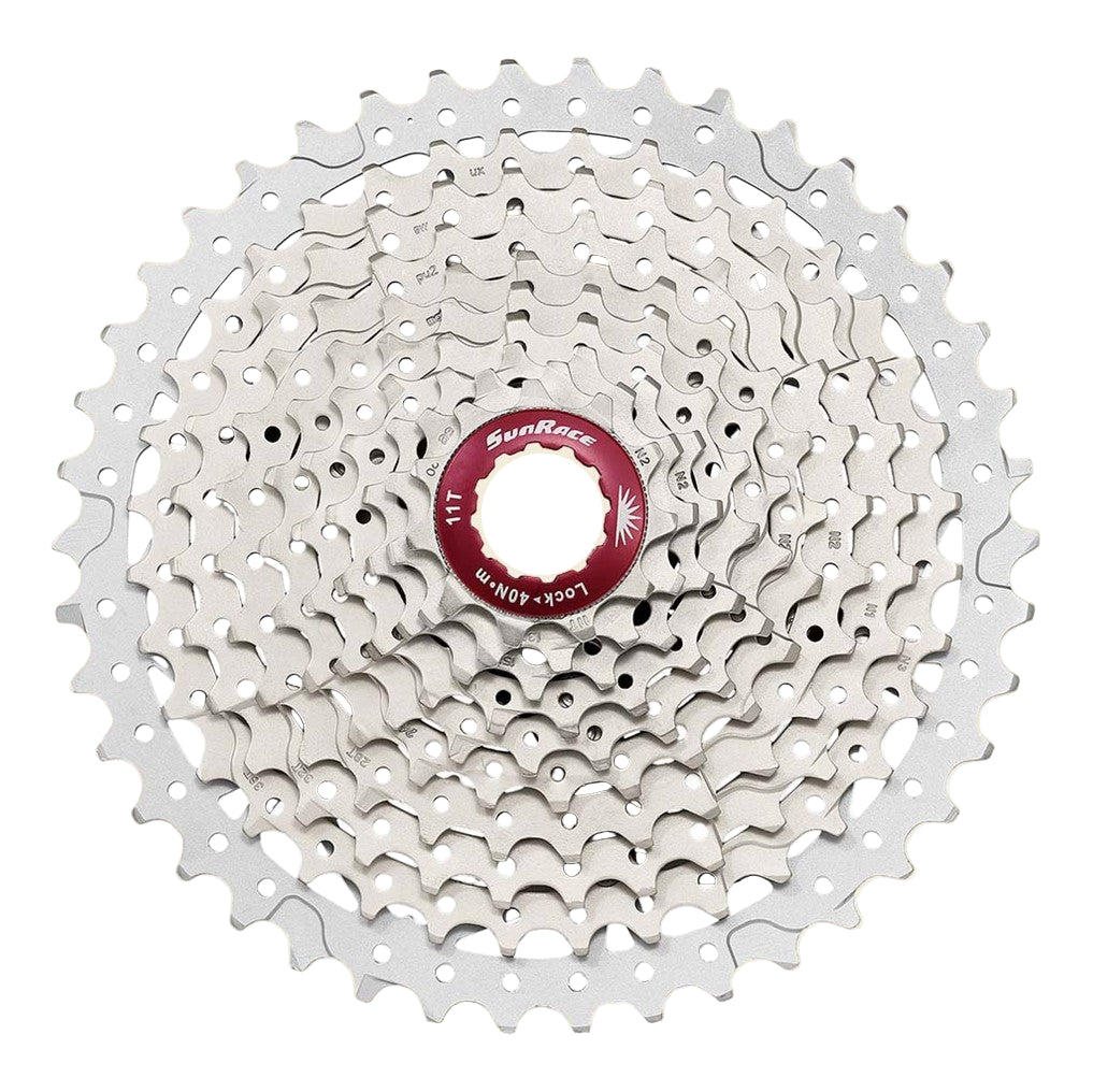 SunRace csmx3 10-speed cassette 11-42t. zilvermetallic