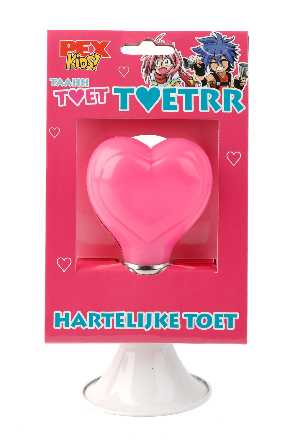 Boule pex corne acier blanc coeur rose