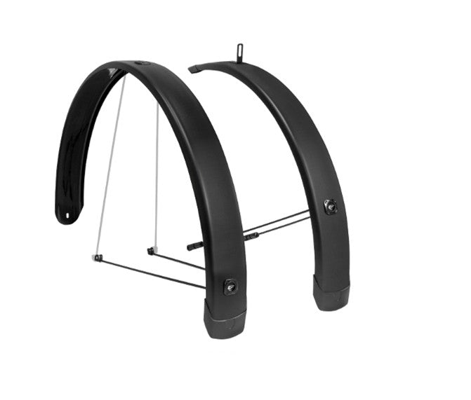 Eurofender voorspatbord 20 inch 65mm urban arrow mat zwart tempo vierkant