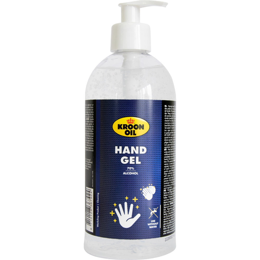 Gel pour les mains à l'huile Kroon 70% d'alcool 500ml