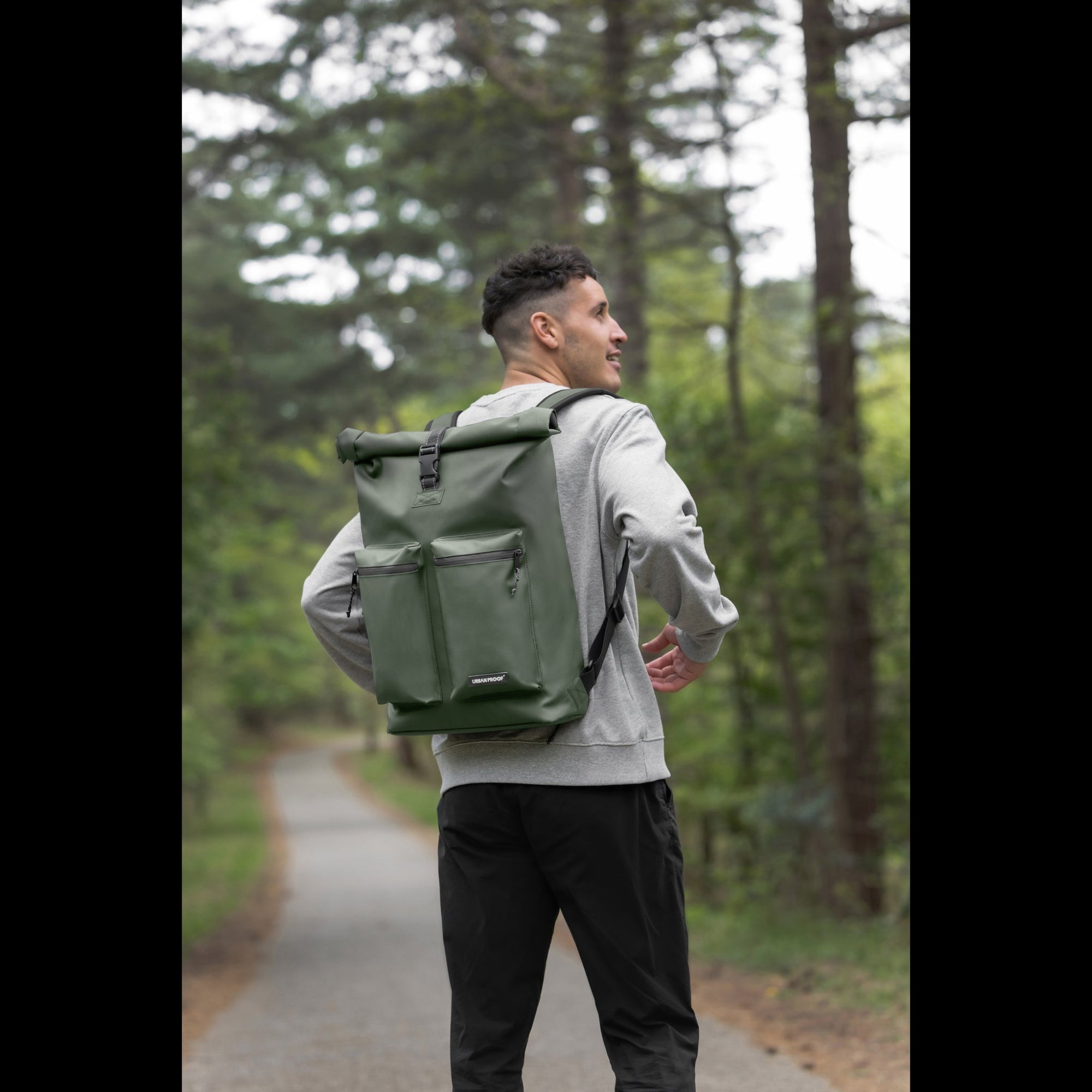 UrbanProof Urbanproof rolltop woon-werkfietstas 20l groen