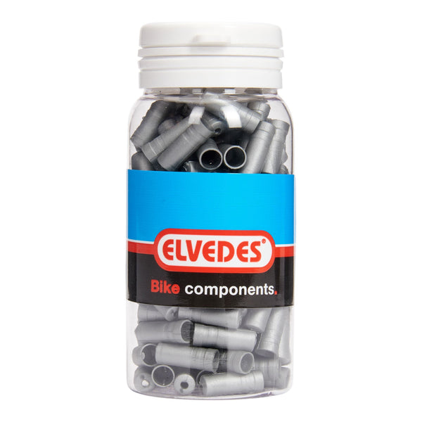 Chapeau de câble Elvedes Ø5.0mm plastique - argent (150 pièces)