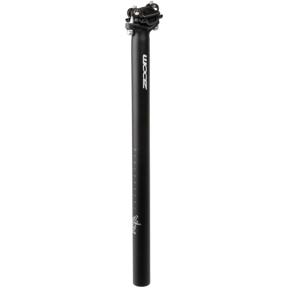 Messingschlager zoom zadelpen atb 27.2 alu. zwart 400 mm.