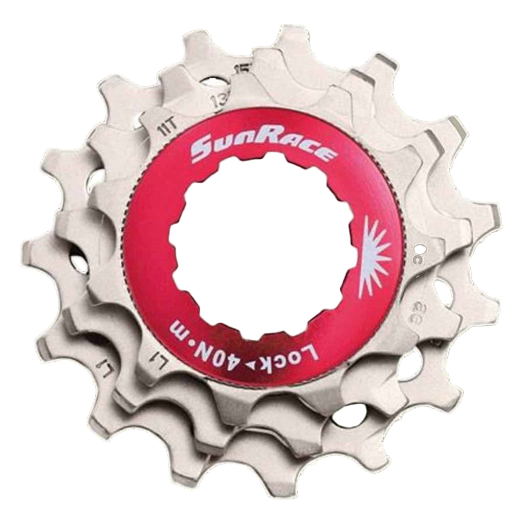Sturmey-archer europa n.v. sunrace sluitring met kransjes 12v 11 13 15t zilver