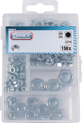 Connex assortiment zeskantmoeren 150-delig - dp8500112