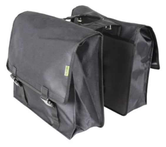 Dresco super shopper dubbele fietstas 50 liter nylon zwart