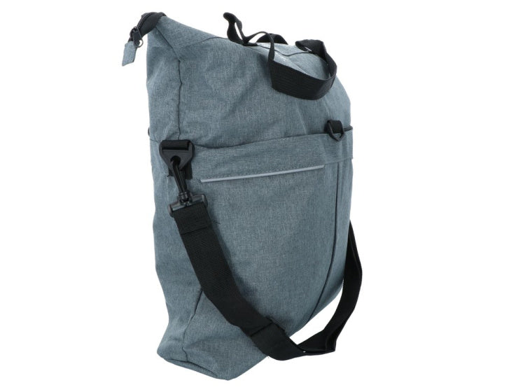 Dresco enkele fietstas en shopper 18 liter grijs