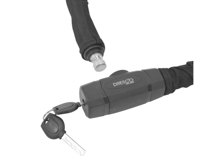 Dresco pantserslot kabel 100 cm rvs 3-delig zwart