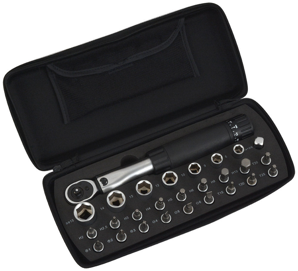 Radon comp torque wrench 1 4 2-24 nm + 25-piece bit selection