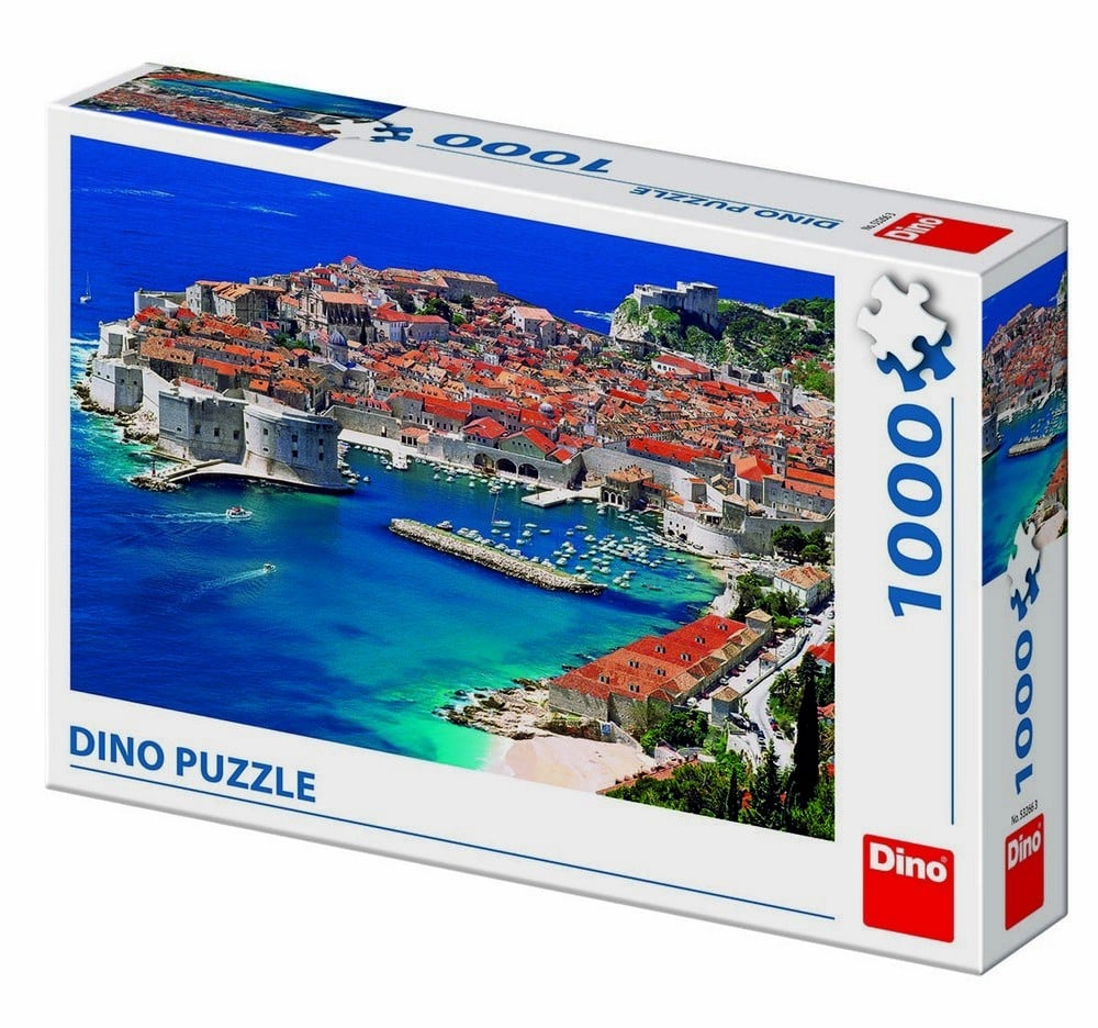 Dinotoys dino puzzel - vergezicht op dubrovnik - 1000 stukjes