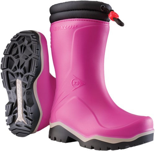 Dunlop k374061 blizzard kinderlaars gevoerd pvc roze grijs zwart - maat 32 - 00.032.005.32