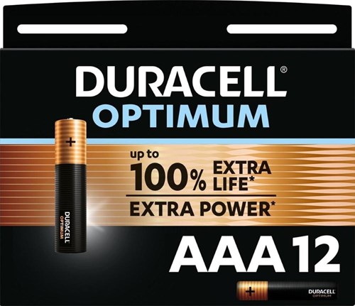 Duracell optimum 200% batterij aaa blister(12) - 3014014