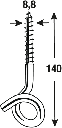 Connex schommelhaak 8,8x140 2st vz - dy270540