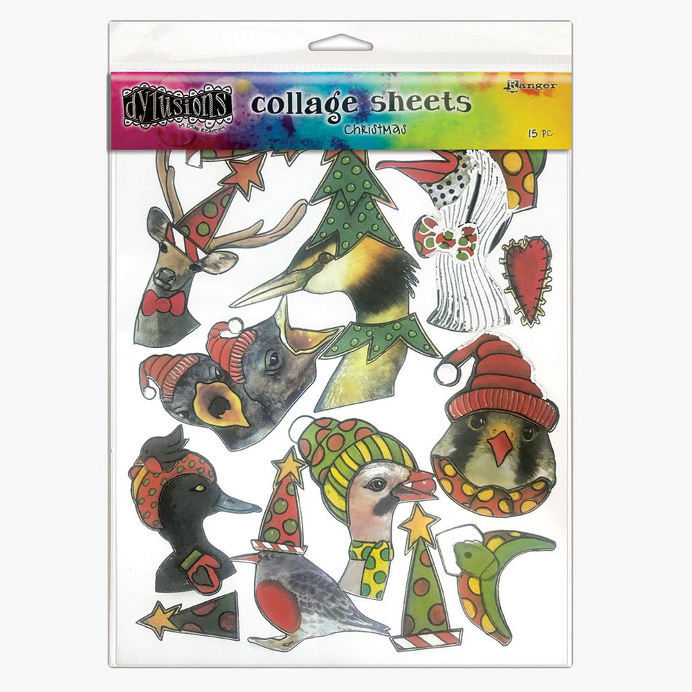 Ranger ink ranger • dylusions collage sheets christmas