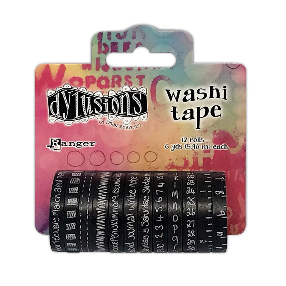 Ranger ink ranger • dylusions washi tape set black 3,5cm x 5,5m 12pieces