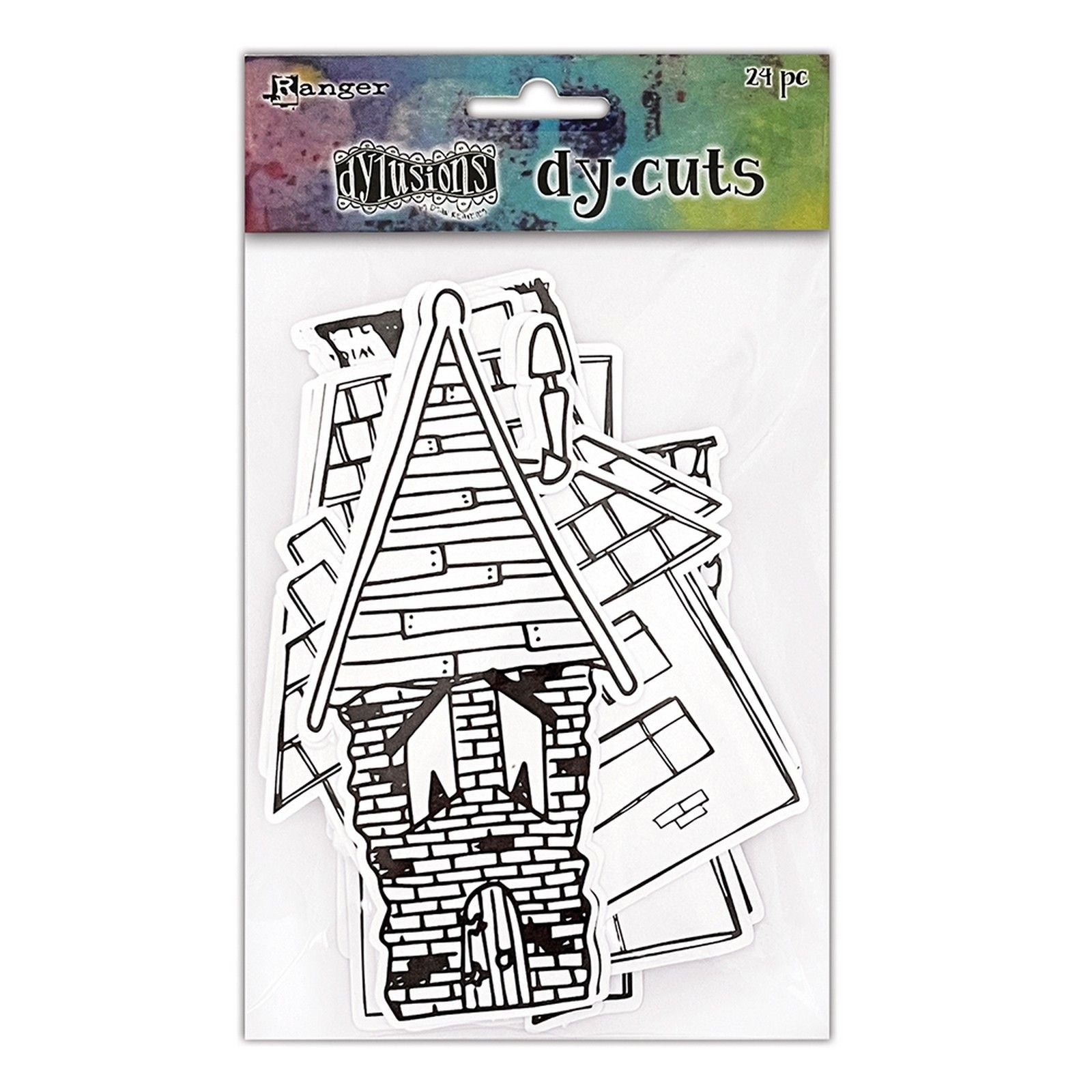 Ranger ink ranger • dylusions dy cuts me houses