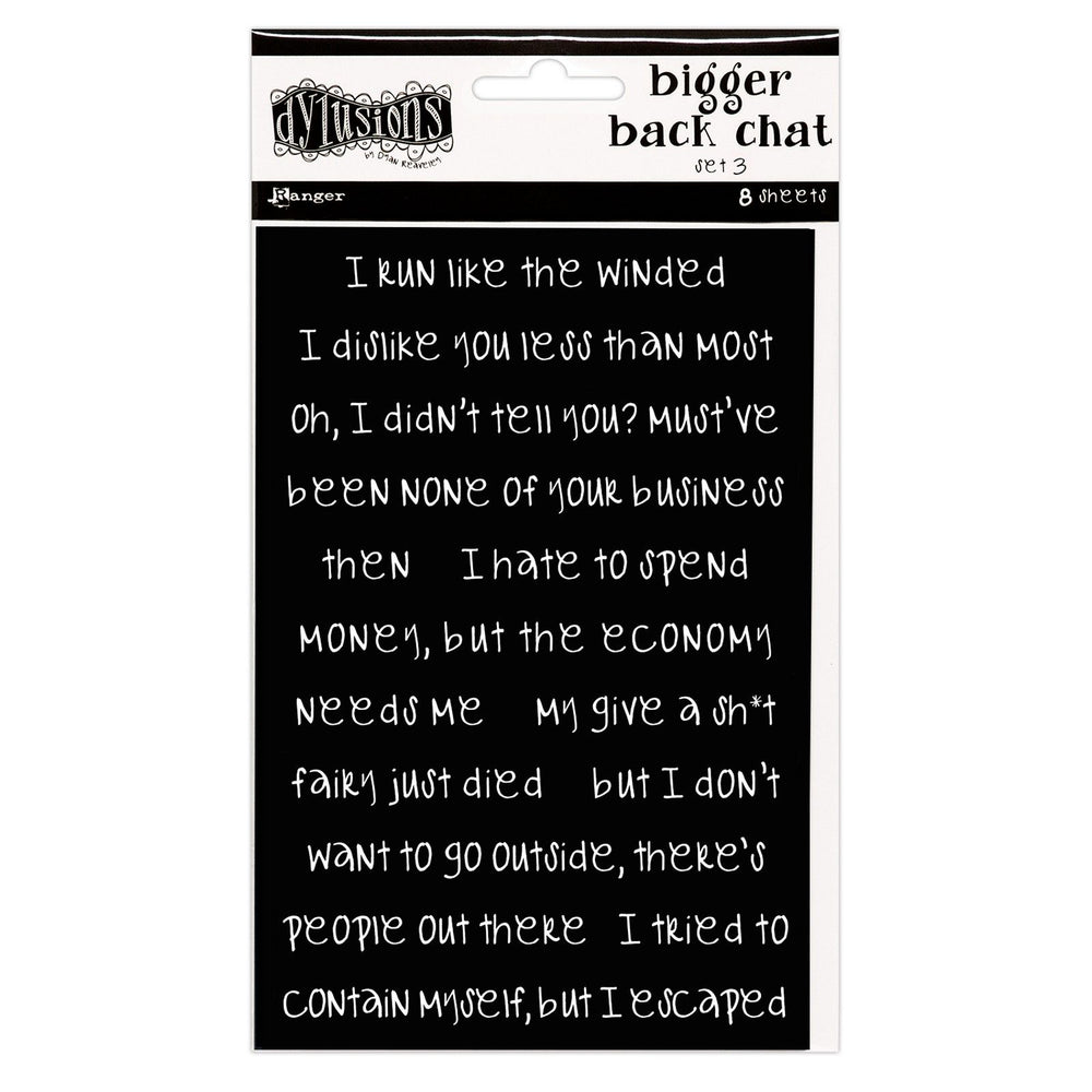 Ranger ink ranger • dylusions bigger back chat black set 3