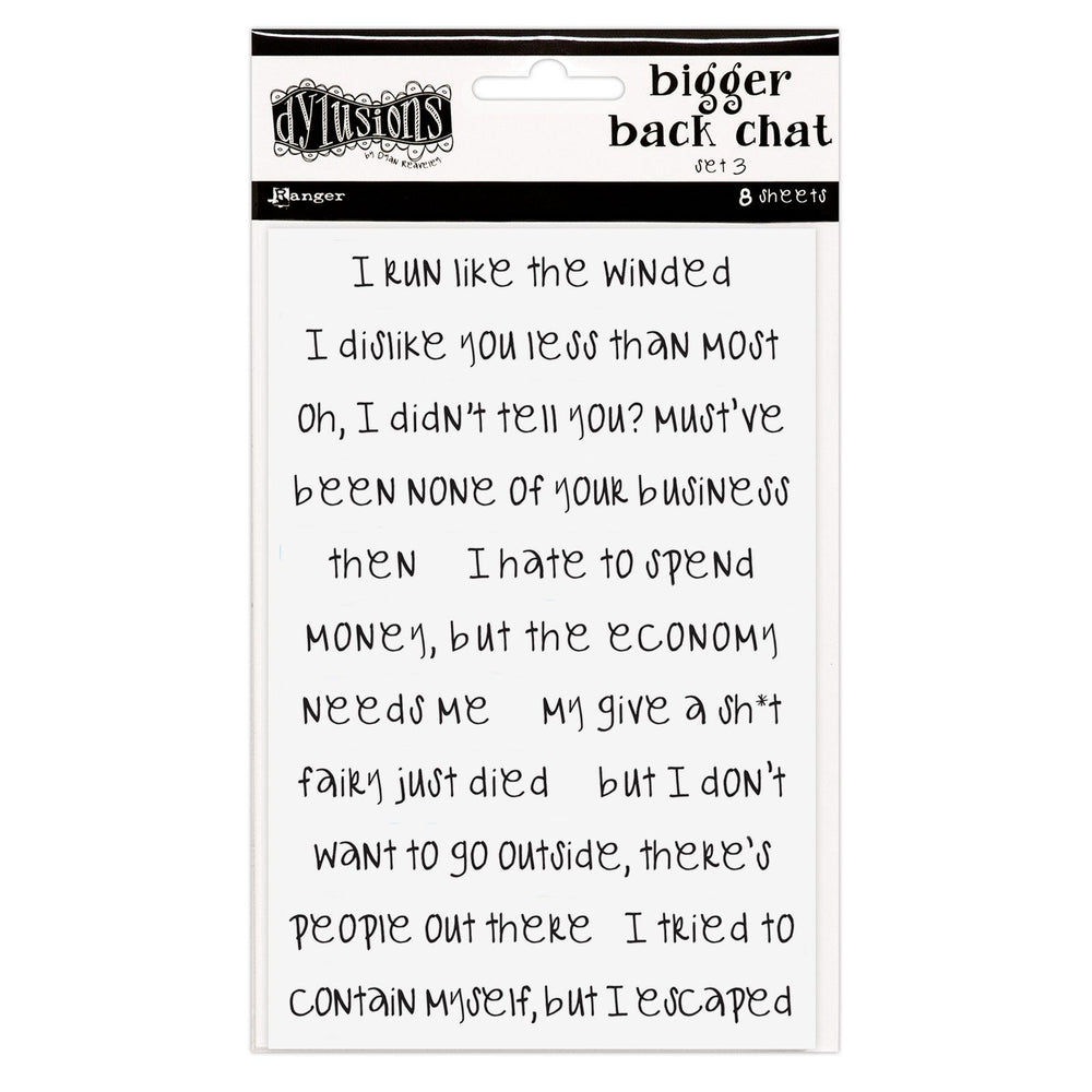 Ranger ink ranger • dylusions bigger back chat white set 3