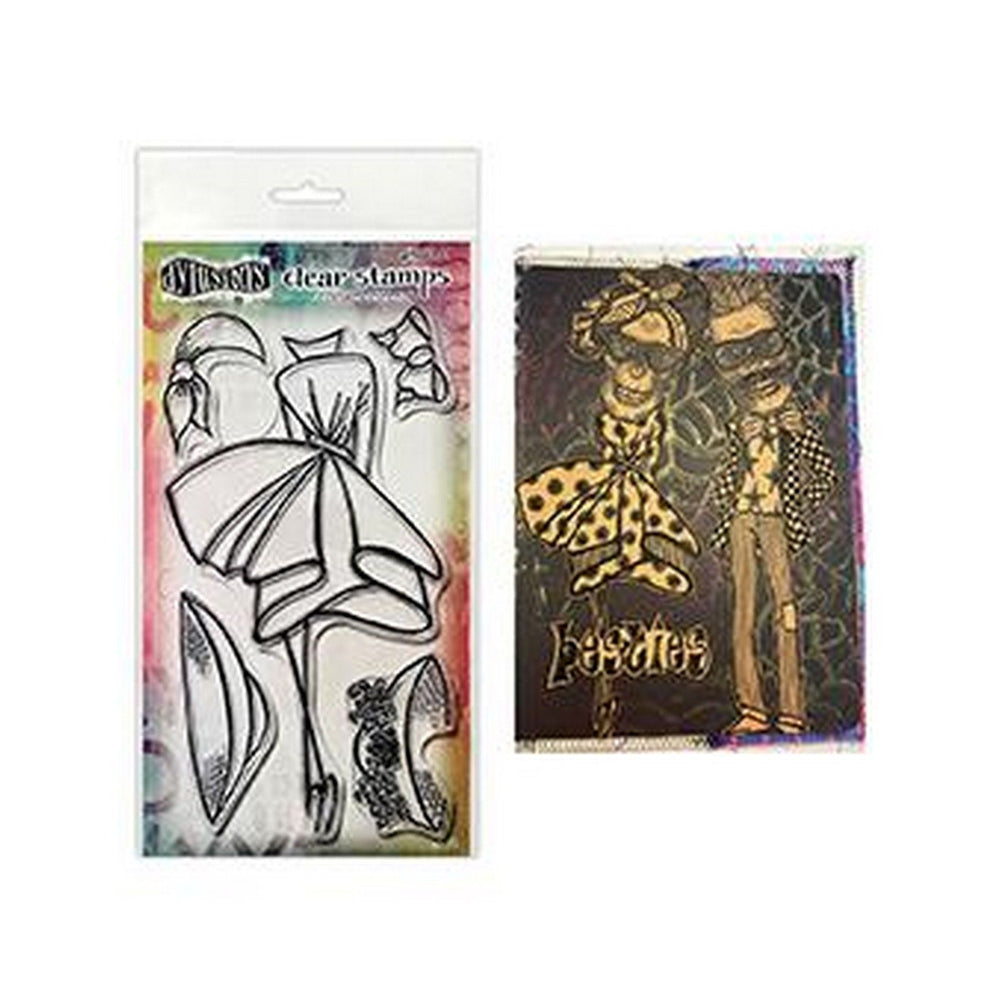 Ranger ink ranger • dylusions couture clear stamps walk in the park