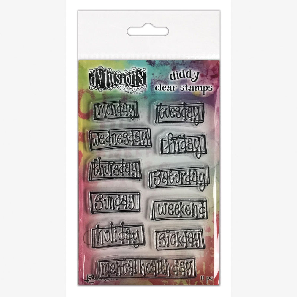 Ranger ink ranger • dylusions diddy clear stamps ooh, what a day!