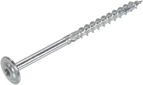 Dynaplus houtbouwschroef verzinkt tellerkop deeldraad +snijpunt torx tx30 6.0x100 55 | 50 stuks - 0286.01.50601