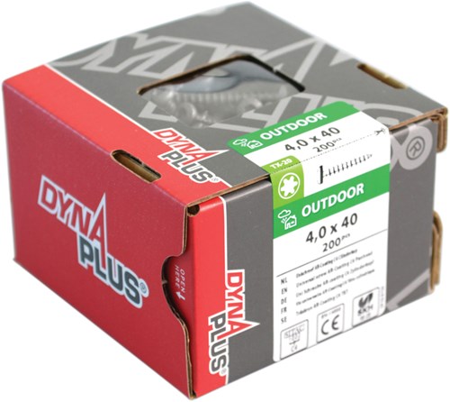 Dynaplus unischroef ar-coating cilinderkop voldraad torx tx20 4.0x25 | 200 stuks - 0282.08.25101